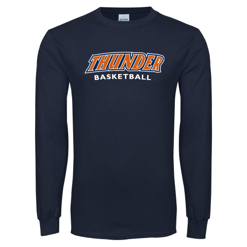  Navy Long Sleeve T-Shirt - Thunder Basketball