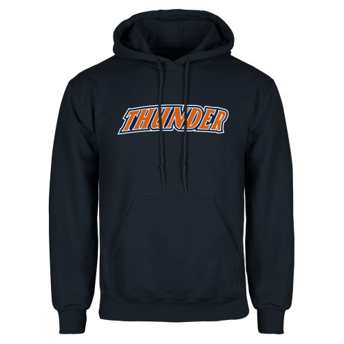  Navy Fleece Hoodie - Thunder Wordmark