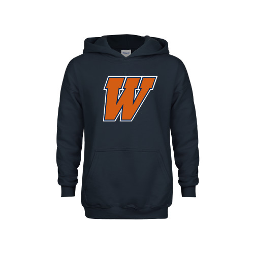  Youth Navy Fleece Hoodie - W