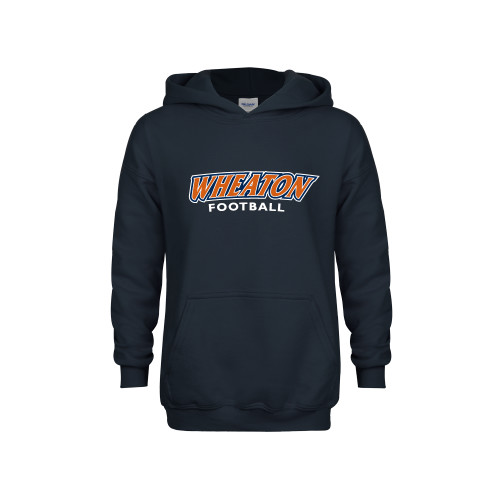  Youth Navy Fleece Hoodie - Wheaton Football