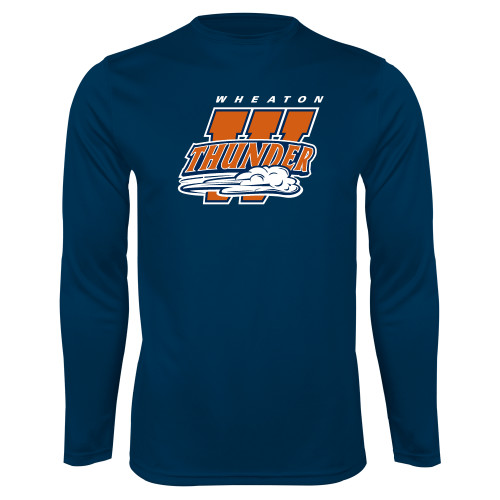  Navy Performance Long Sleeve Shirt - Primary Athletics Mark