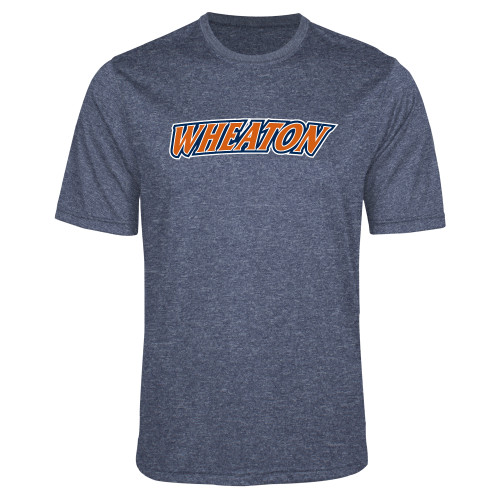  Navy Heather Performance Contender Tee - Athletics Wordmark