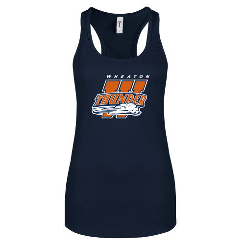  Next Level Womens Navy Racerback Tank  - Primary Athletics Mark