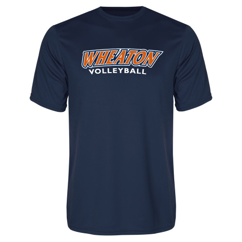  Navy Performance Tee - Wheaton Volleyball