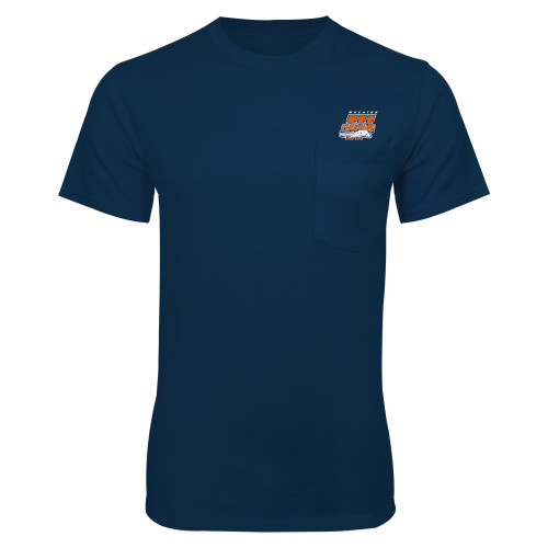  Navy T-Shirt w/Pocket - Primary Athletics Mark