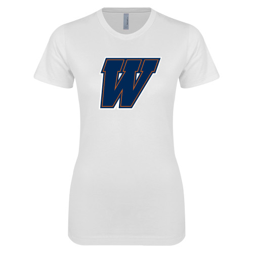  Next Level Womens White Boyfriend Tee - W