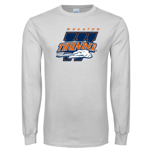  White Long Sleeve T Shirt - Primary Athletics Mark