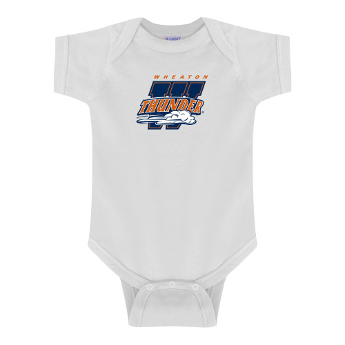  White Infant Onesie - Primary Athletics Mark