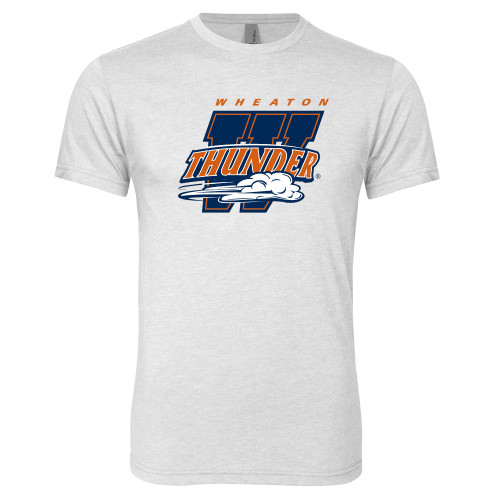  Next Level Heather White Triblend Tee - Primary Athletics Mark