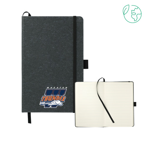  5.5 x 8.5 Black FSC Mix Recycled Leather Bound Journal - Conservatory of Music