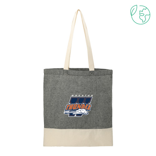  Split Recycled Black Cotton Twill Convention Tote - Primary Mark