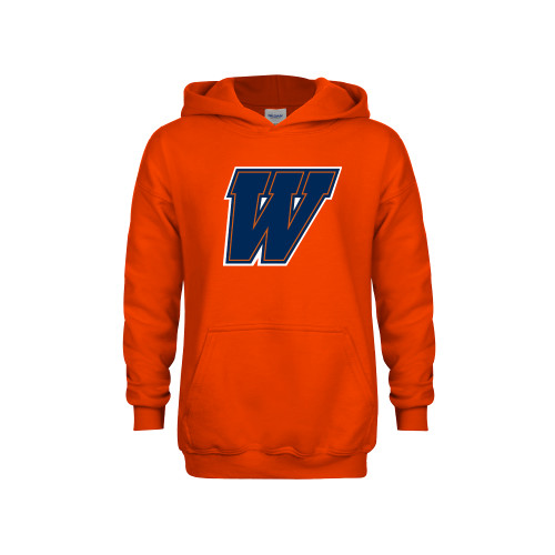 Youth Orange Fleece Hoodie - W