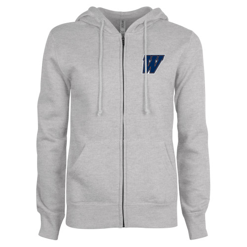  ENZA Womens Grey Fleece Full Zip Hoodie - W