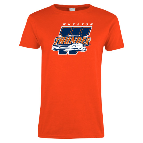  Womens Orange Short Sleeve Tee - Primary Athletics Mark