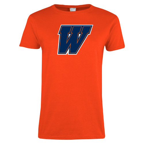  Womens Orange Short Sleeve Tee - W