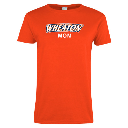  Womens Orange Short Sleeve Tee - Mom