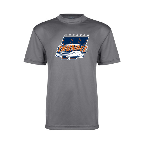  Youth Performance Grey Concrete Tee - Primary Athletics Mark