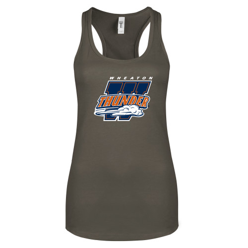  Next Level Womens Charcoal Racerback Tank - Primary Athletics Mark