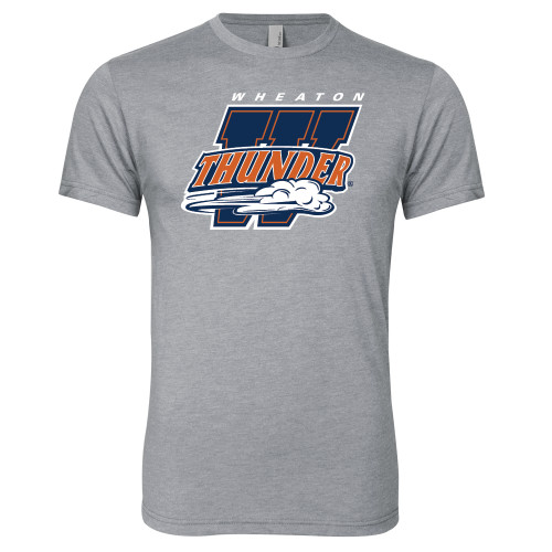  Next Level Heather Grey Triblend Tee - Primary Athletics Mark
