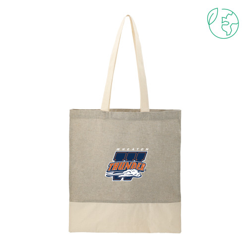  Split Recycled Grey Cotton Twill Convention Tote - Primary Athletics Mark