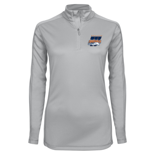  Syntrel Womens Platinum Interlock 1/4 Zip - Primary Athletics Mark