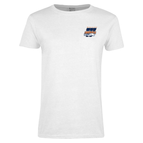  Womens White Short Sleeve Tee - Primary Athletics Mark