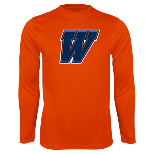  Orange Performance Long Sleeve Shirt - W