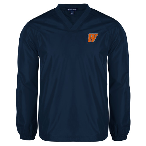  Navy V Neck Raglan Windshirt - W