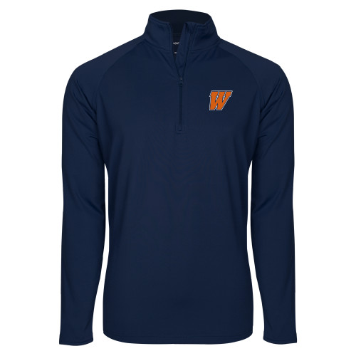  Sport Tek Navy Sport Wick Stretch 1/2 Zip Pullover - W