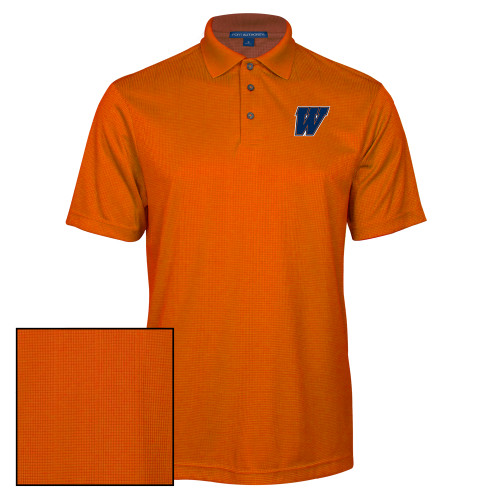  Orange Performance Fine Jacquard Polo - W