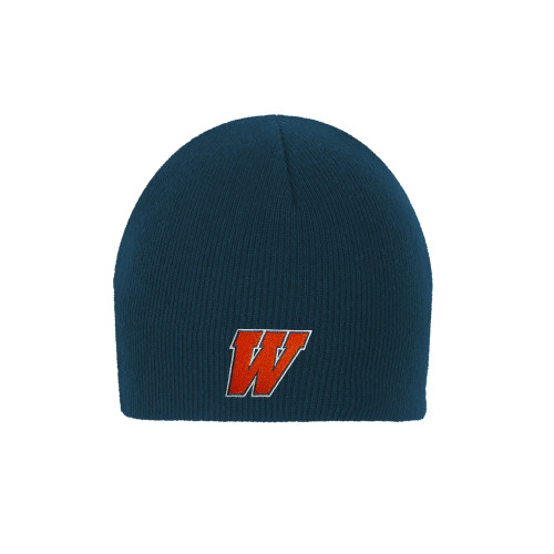  Navy Knit Beanie - W
