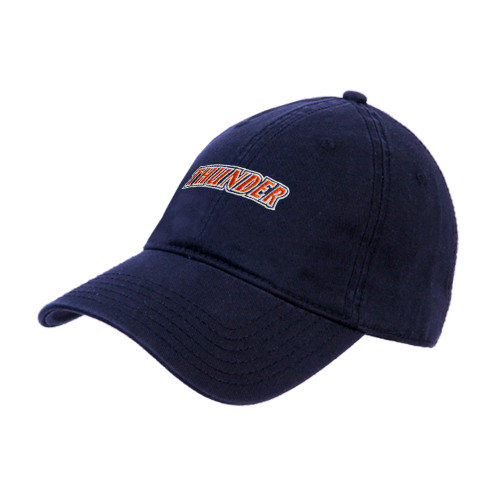  Navy Unstructured Adjustable Low Profile Hat - Thunder Wordmark