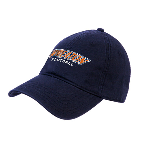  Navy Unstructured Adjustable Low Profile Hat - Wheaton Football