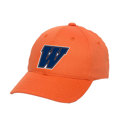  Orange Structured Adjustable Pro Style Hat - W