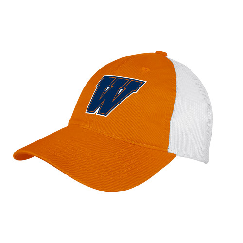 Main Image for  Orange/White Mesh Back Unstructured Low Profile Hat
