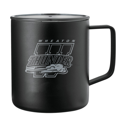  Rover Camp Vacuum Insulated Black Mug 14oz - Primary Athletics Mark Engraved