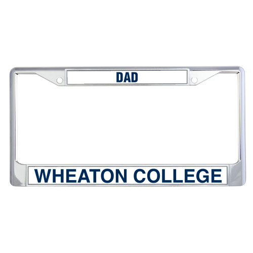  Dad Metal License Plate Frame in Chrome - Wheaton College