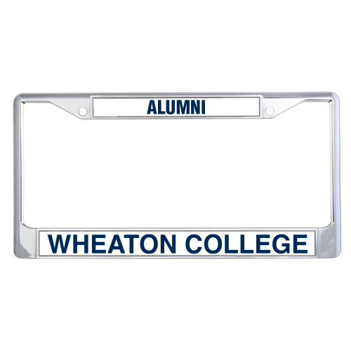  Alumni Metal License Plate Frame in Chrome - Wheaton College