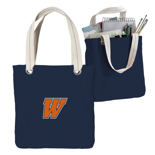  Allie Navy Canvas Tote - W