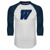Thumbnail image for  White/Navy Raglan Baseball T Shirt