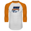 Thumbnail image for  White/Orange Raglan Baseball T Shirt