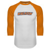 Thumbnail image for  White/Orange Raglan Baseball T Shirt