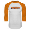 Thumbnail image for  White/Orange Raglan Baseball T Shirt