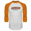 Thumbnail image for  White/Orange Raglan Baseball T Shirt