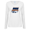 Thumbnail image for  Womens White Long Sleeve V Neck Tee