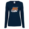 Thumbnail image for  Womens Navy Long Sleeve V Neck Tee