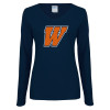 Thumbnail image for  Womens Navy Long Sleeve V Neck Tee
