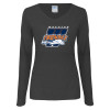 Thumbnail image for  Womens Dark Heather Long Sleeve V Neck Tee 