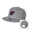 Thumbnail image for  Heather Grey Wool Blend Flat Bill Snapback Hat