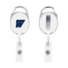 Thumbnail image for  White Oval Retractable Badge Holder w/Clip